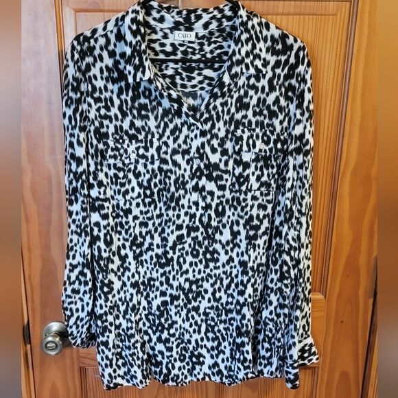 CATO Leopard Print Top EUC XL - Picture 1 of 4